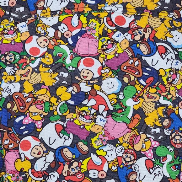 Levis x Super Mario Bros Jean Jacket Womens‎ Small Cropped Graphic Print New - Picture 7 of 12